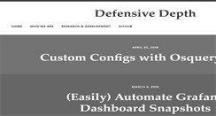 Desktop Screenshot of defensivedepth.com